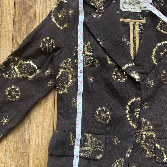 Sugar Lips Women’s Brown/Gold Embellished Jacket - Picture 7 of 8